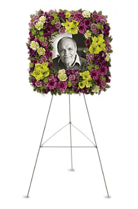 Mosaic Of Memories Square Easel Wreath